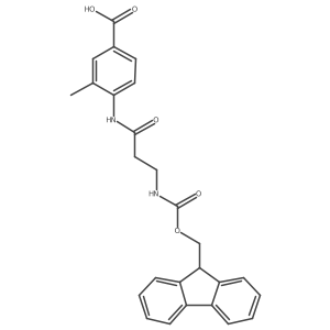 4-[3-({[(9H-fluoren-9-yl)methoxy]carbonyl}amino)propanamido]-3-methylbenzoic acid结构式