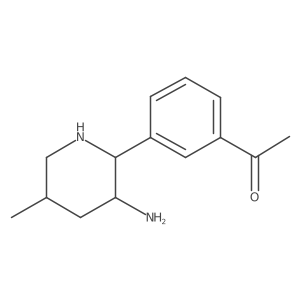 1-[3-(3-Amino-5-methylpiperidin-2-yl)phenyl]ethan-1-one Structure