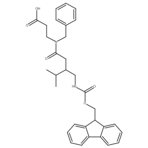 3-{N-benzyl-3-[({[(9H-fluoren-9-yl)methoxy]carbonyl}amino)methyl]-4-methylpentanamido}propanoic acid Structure