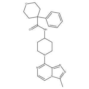 N-(1-(3-methyl-[1,2,4]triazolo[4,3-a]pyrazin-8-yl)piperidin-4-yl)-4-phenyltetrahydro-2H-pyran-4-carboxamide Structure