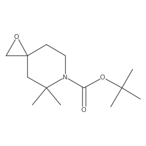 tert-Butyl 5,5-dimethyl-1-oxa-6-azaspiro[2.5]octane-6-carboxylate结构式