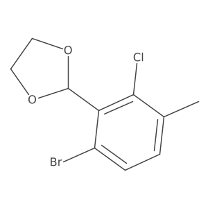 2-(6-Bromo-2-chloro-3-methylphenyl)-1,3-Dioxolane结构式