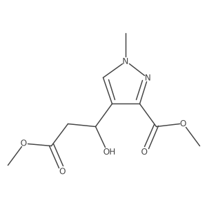 methyl 4-[(1S)-1-hydroxy-3-methoxy-3-oxopropyl]-1-methyl-1H-pyrazole-3-carboxylate结构式