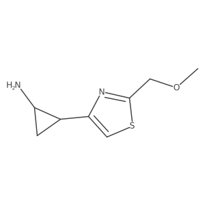 rac-(1R,2R)-2-[2-(methoxymethyl)-1,3-thiazol-4-yl]cyclopropan-1-amine结构式