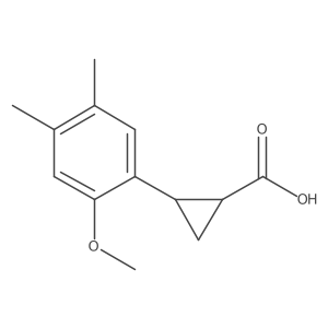 rac-(1R,2R)-2-(2-methoxy-4,5-dimethylphenyl)cyclopropane-1-carboxylic acid结构式