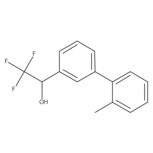 2,2,2-Trifluoro-1-[3-(2-methylphenyl)phenyl]ethan-1-ol结构式