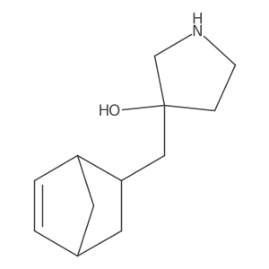 3-({Bicyclo[2.2.1]hept-5-en-2-yl}methyl)pyrrolidin-3-ol Structure