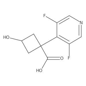 1-(3,5-Difluoropyridin-4-yl)-3-hydroxycyclobutane-1-carboxylic acid Structure