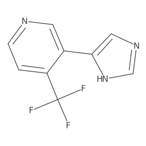 3-(1H-imidazol-4-yl)-4-(trifluoromethyl)pyridine结构式