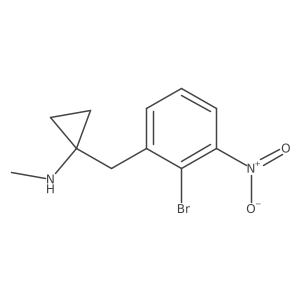 1-[(2-bromo-3-nitrophenyl)methyl]-N-methylcyclopropan-1-amine结构式