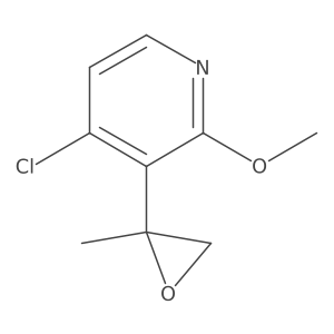 4-Chloro-2-methoxy-3-(2-methyloxiran-2-yl)pyridine Structure