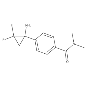 4-(1-amino-2,2-difluorocyclopropyl)-N,N-dimethylbenzamide Structure