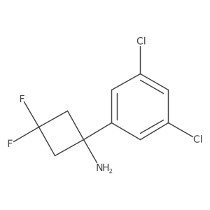 1-(3,5-Dichlorophenyl)-3,3-difluorocyclobutan-1-amine Structure