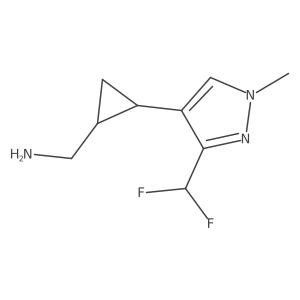 {2-[3-(difluoromethyl)-1-methyl-1H-pyrazol-4-yl]cyclopropyl}methanamine Structure