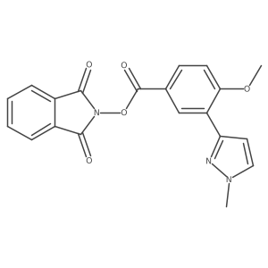 1,3-dioxo-2,3-dihydro-1H-isoindol-2-yl 4-methoxy-3-(1-methyl-1H-pyrazol-3-yl)benzoate结构式