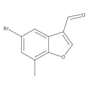 5-Bromo-7-methyl-1-benzofuran-3-carbaldehyde结构式