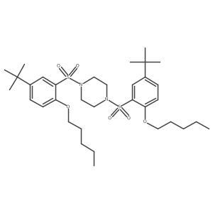 1,4-Bis[5-tert-butyl-2-(pentyloxy)benzenesulfonyl]piperazine Structure