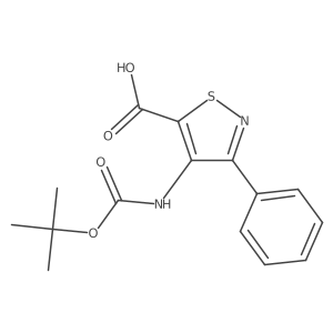 4-{[(Tert-butoxy)carbonyl]amino}-3-phenyl-1,2-thiazole-5-carboxylic acid结构式