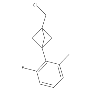 1-(Chloromethyl)-3-(2-fluoro-6-methylphenyl)bicyclo[1.1.1]pentane Structure