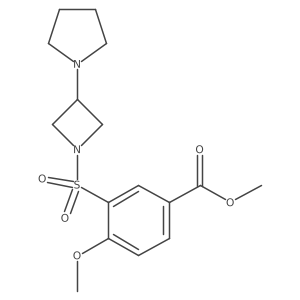 Methyl 4-methoxy-3-{[3-(pyrrolidin-1-yl)azetidin-1-yl]sulfonyl}benzoate Structure
