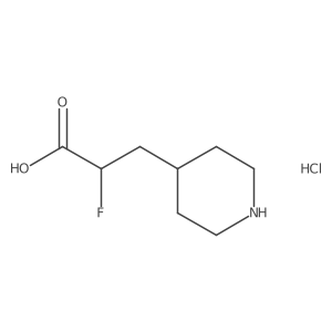 2-Fluoro-3-(piperidin-4-yl)propanoic acid hydrochloride Structure
