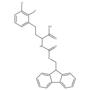 N-Fmoc-L-HomoPhe(2-F,3-Cl)-OH结构式