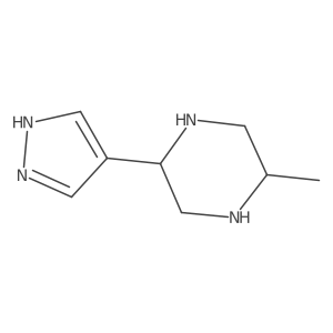 2-Methyl-5-(1H-pyrazol-4-yl)piperazine Structure