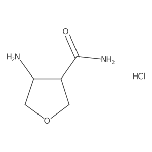 (3R,4S)-4-Aminooxolane-3-carboxamide;hydrochloride Structure