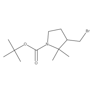 Tert-butyl 3-(bromomethyl)-2,2-dimethylpyrrolidine-1-carboxylate Structure