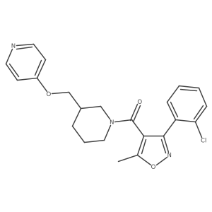 4-({1-[3-(2-Chlorophenyl)-5-methyl-1,2-oxazole-4-carbonyl]piperidin-3-yl}methoxy)pyridine Structure