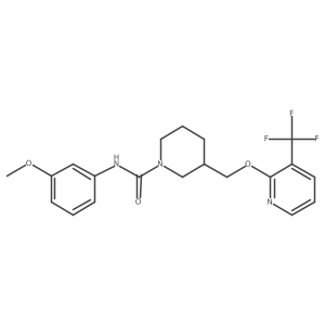 N-(3-methoxyphenyl)-3-({[3-(trifluoromethyl)pyridin-2-yl]oxy}methyl)piperidine-1-carboxamide结构式