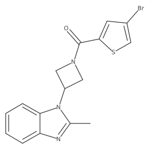 1-[1-(4-bromothiophene-2-carbonyl)azetidin-3-yl]-2-methyl-1H-1,3-benzodiazole结构式