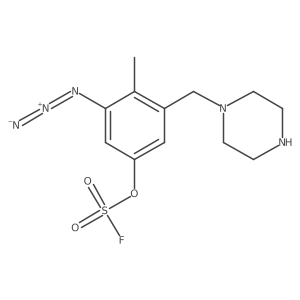 3-Azido-4-methyl-5-[(piperazin-1-yl)methyl]phenyl sulfurofluoridate Structure