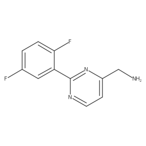1-[2-(2,5-Difluorophenyl)pyrimidin-4-yl]methanamine结构式