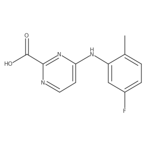 4-[(5-Fluoro-2-methylphenyl)amino]pyrimidine-2-carboxylic acid结构式