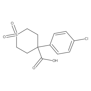 4-(4-chlorophenyl)tetrahydro-2H-thiopyran-4-carboxylic acid 1,1-dioxide结构式