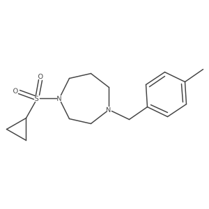 1-(Cyclopropanesulfonyl)-4-[(4-methylphenyl)methyl]-1,4-diazepane Structure
