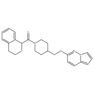 1-(3,4-dihydro-1H-2-benzopyran-1-carbonyl)-4-({imidazo[1,2-b]pyridazin-6-yloxy}methyl)piperidine结构式