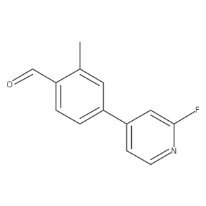 4-(2-Fluoropyridin-4-yl)-2-methylbenzaldehyde结构式