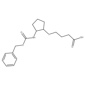 4-[(2-{[(Benzyloxy)carbonyl]amino}cyclopentyl)sulfanyl]butanoic acid结构式
