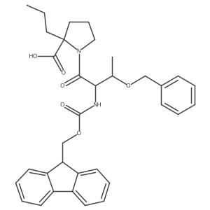 1-[(2R,3S)-3-(benzyloxy)-2-({[(9H-fluoren-9-yl)methoxy]carbonyl}amino)butanoyl]-2-propylpyrrolidine-2-carboxylic acid Structure