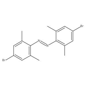 (E)-Bis(4-bromo-2,6-dimethylphenyl)diazene结构式