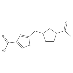 2-[(1-Acetylpyrrolidin-3-yl)methyl]-1,3-thiazole-4-carboxylic acid结构式