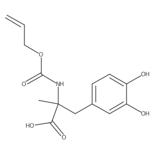 (2S)-3-(3,4-dihydroxyphenyl)-2-methyl-2-{[(prop-2-en-1-yloxy)carbonyl]amino}propanoic acid结构式