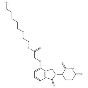 N-[2-[2-(2-aminoethoxy)ethoxy]ethyl]-2-[[2-(2,6-dioxopiperidin-3-yl)-1-oxo-3H-isoindol-4-yl]oxy]acetamide Structure