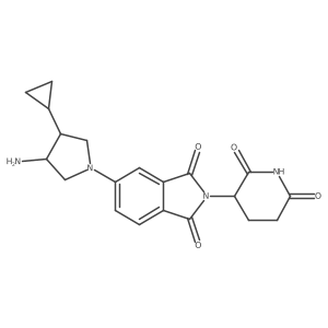 rac-5-[(3R,4S)-3-amino-4-cyclopropylpyrrolidin-1-yl]-2-(2,6-dioxopiperidin-3-yl)-2,3-dihydro-1H-isoindole-1,3-dione Structure