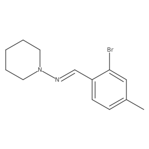 (Z)-1-(2-bromo-4-methylphenyl)-N-piperidin-1-ylmethanimine Structure
