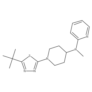N-[1-(5-tert-butyl-1,3,4-thiadiazol-2-yl)piperidin-4-yl]-N-methylpyridin-2-amine结构式