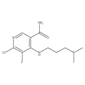 6-Chloro-4-[[3-(dimethylamino)propyl]amino]-5-fluoro-3-pyridinecarboxamide Structure