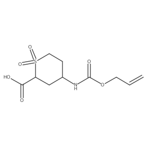 1,1-Dioxo-4-{[(prop-2-en-1-yloxy)carbonyl]amino}-1lambda6-thiane-2-carboxylic acid Structure